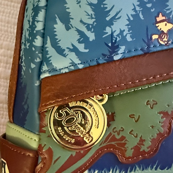 Loungefly Peanuts Backpack with Snoopy Camping Scene - Picture 2 of 7